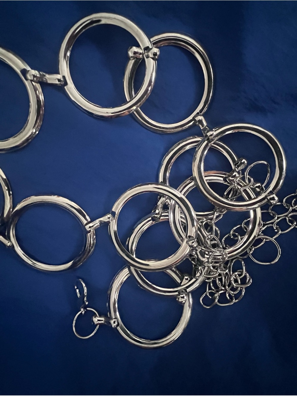 Vintage Silver Circular Link Vintage Statement Belt - Women Jewelry Accessories